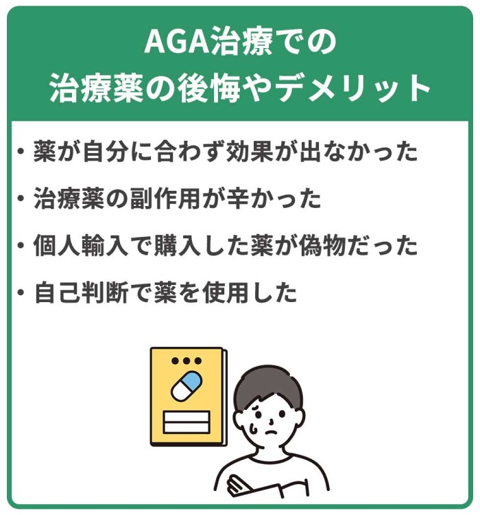 AGA_治療薬に関する後悔やデメリット